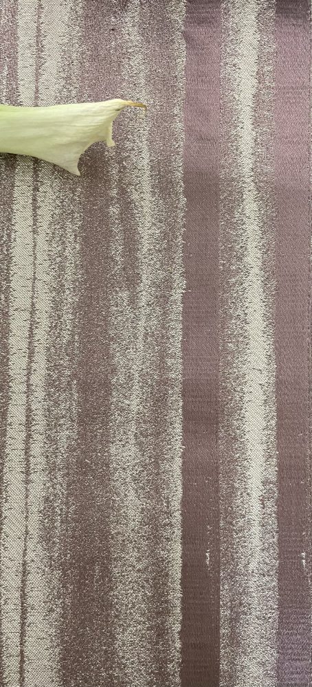 Shimmering Mauve Stripe Jacquard Tablecloth