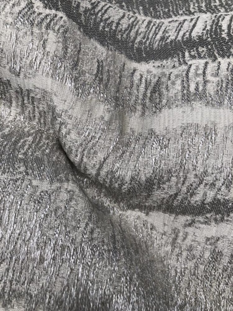 Shimmering Silver Abstract Jacquard Napkins