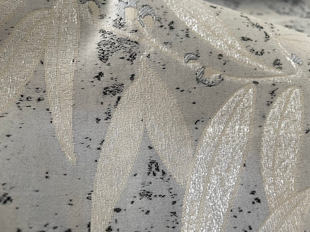 Silver Gray Blossoms Jacquard Napkins