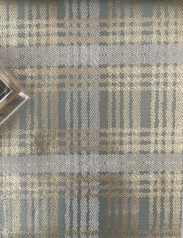 Sea Mist Gold Plaid Jacquard Napkins