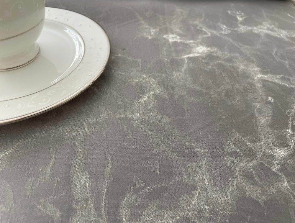 Gray Smoke Screen Jacquard Tablecloth