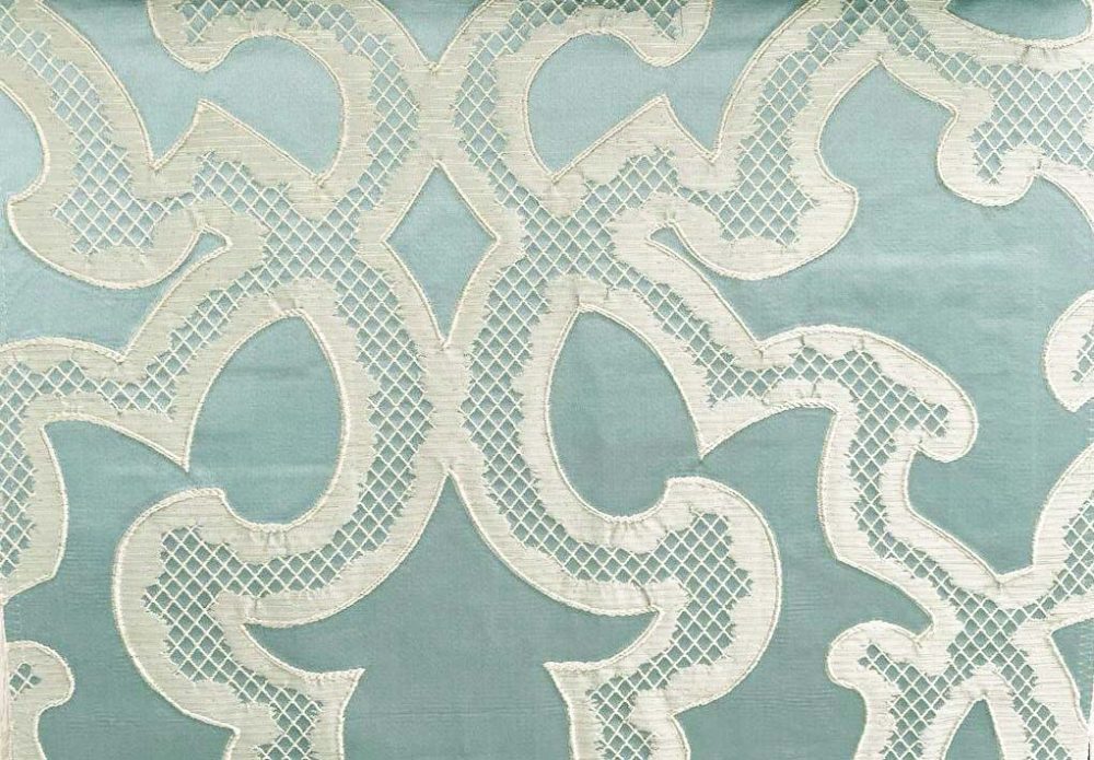 Seafoam Lace Elegance Jacquard Napkins