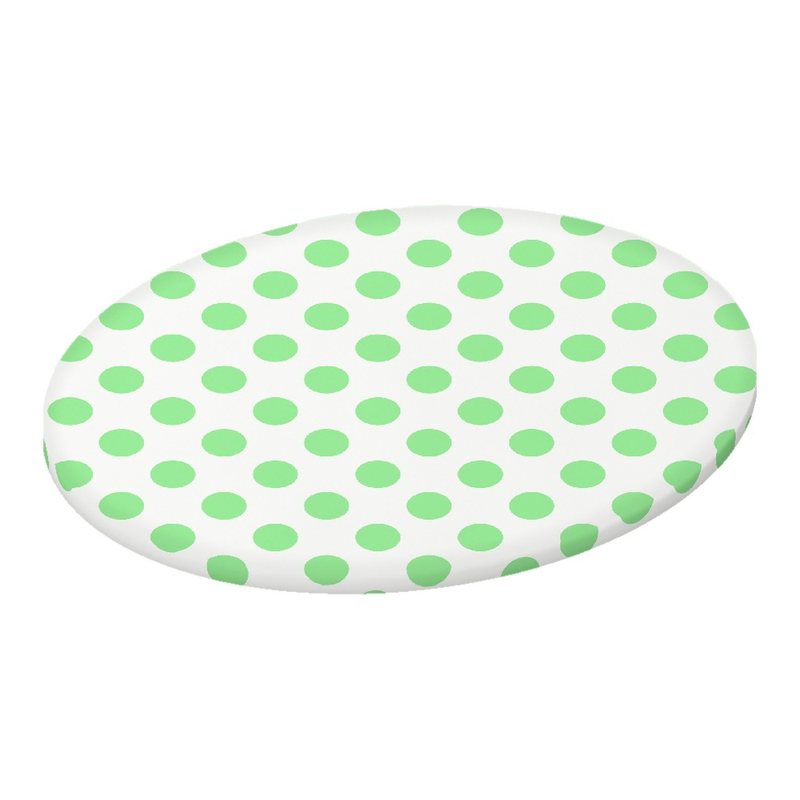 Neon Green Polka Dots Oval Stokke Mini sheet