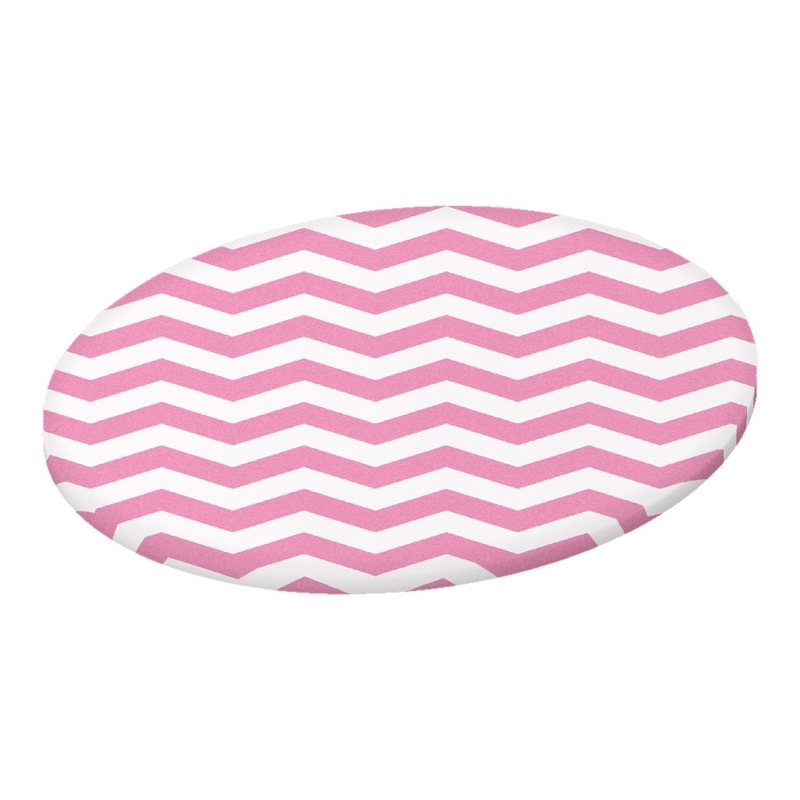 Sparkly Pink Chevron Oval Stokke Mini sheet