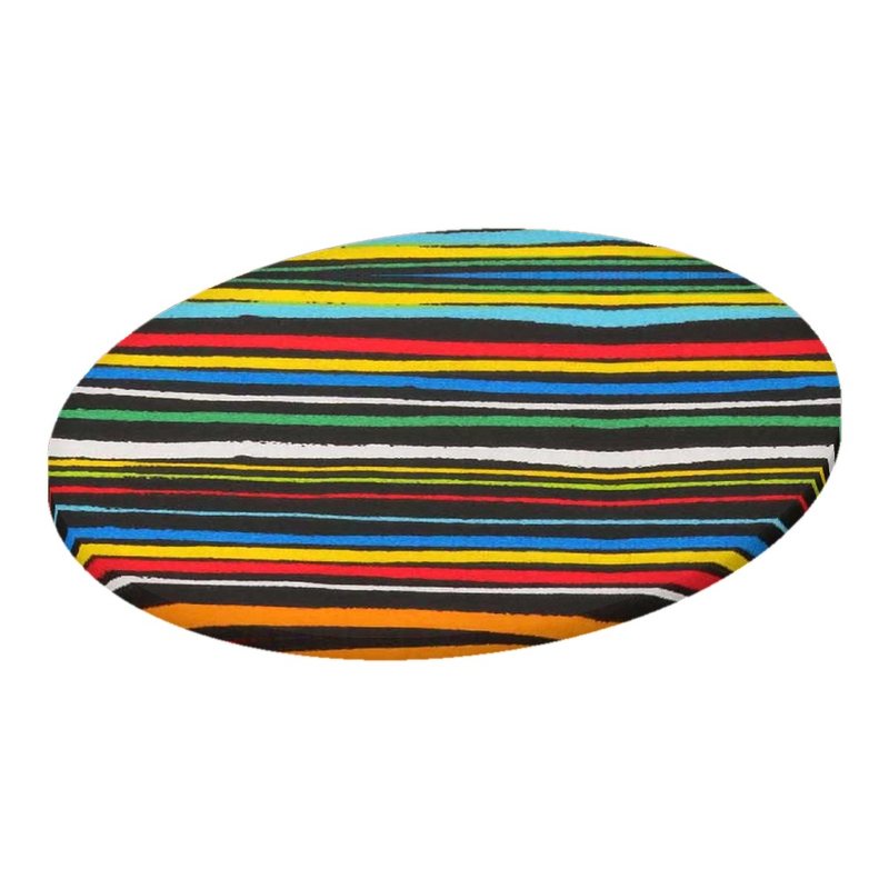 Colored Stripes Black Oval Stokke Mini sheet