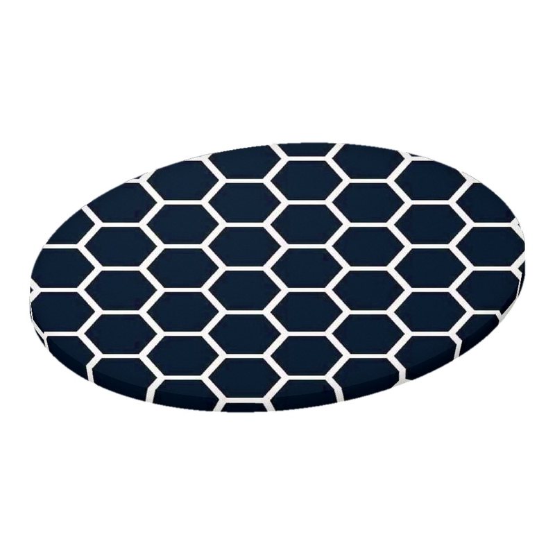 Navy Honeycomb Oval Stokke Mini sheet