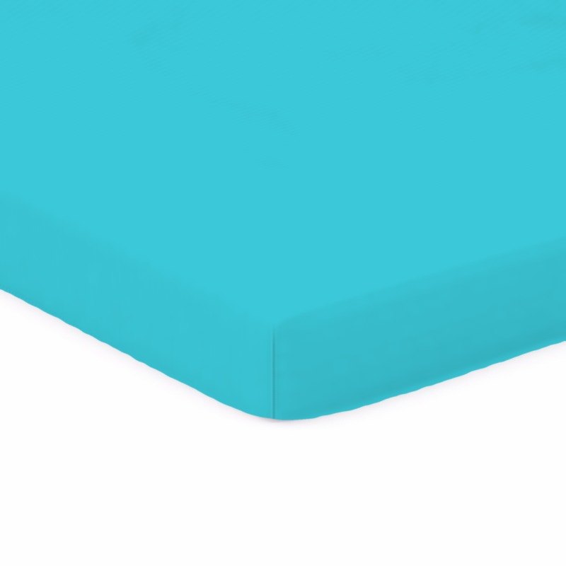 Solid Aqua Jersey Knit Pack N Play Large sheet