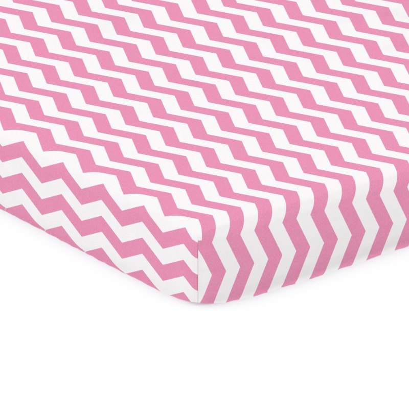 Sparkly Pink Chevron Travel Crib Light Fits BabyBjorn sheet