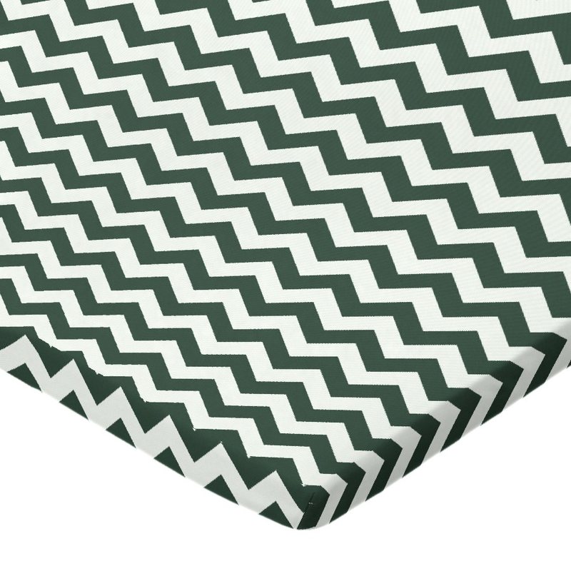Hunter Green Chevron Zigzag