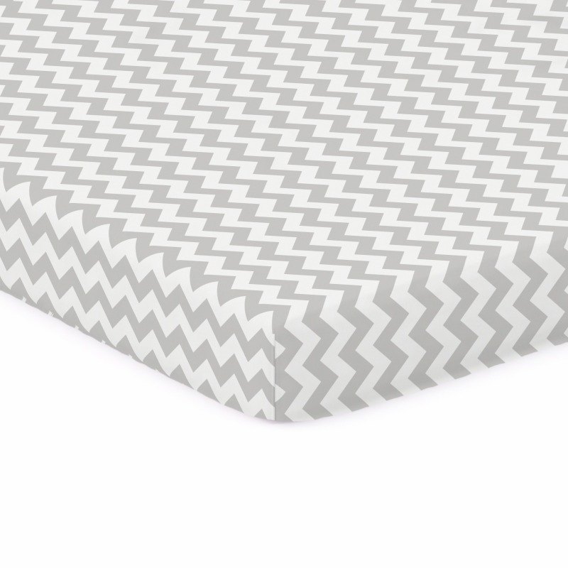 Grey Chevron Zigzag Square Play Yard Fits Joovy sheet