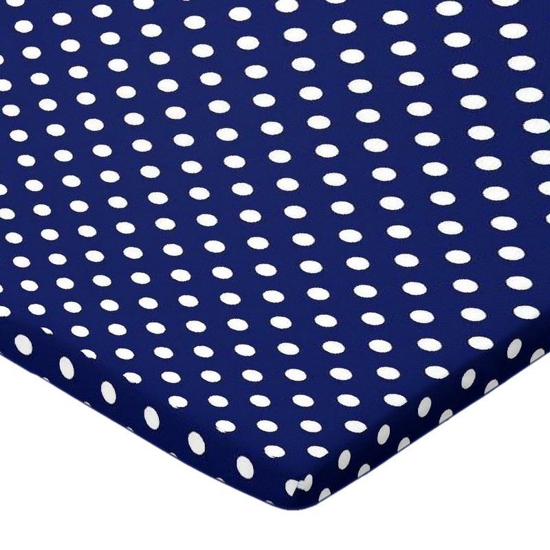 Primary Polka Dots Navy Woven