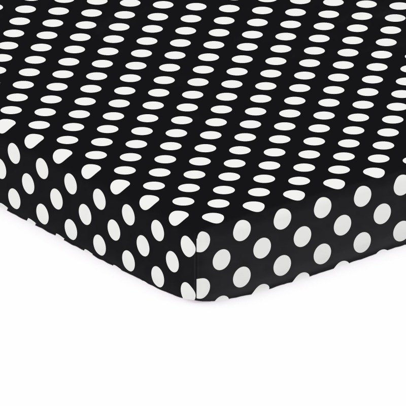 Polka Dots Black Square Play Yard Graco sheet