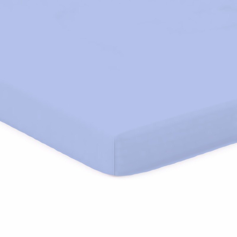 Solid Blue Woven Square Play Yard Graco sheet