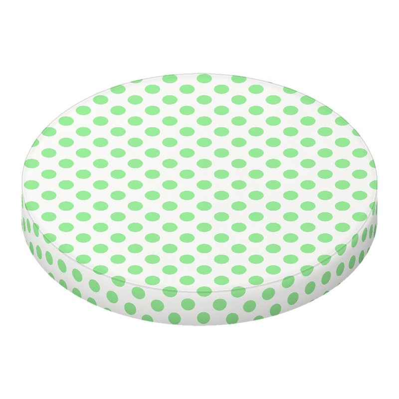Neon Green Polka Dots Round Crib sheet