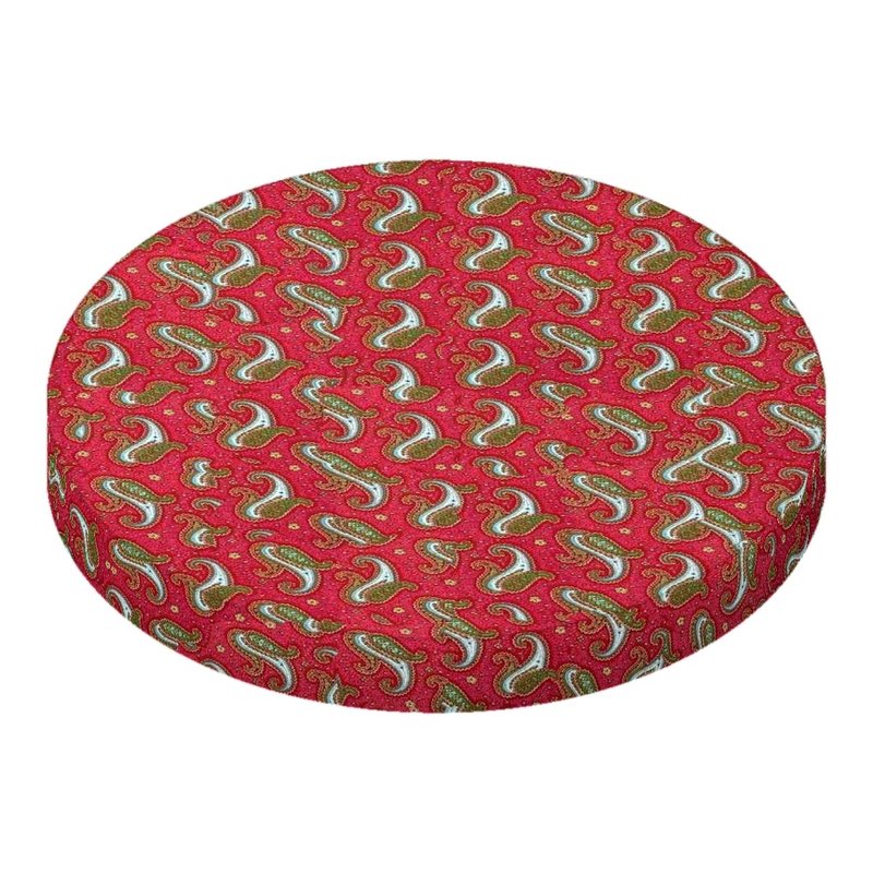 Paisley Red Round Crib sheet