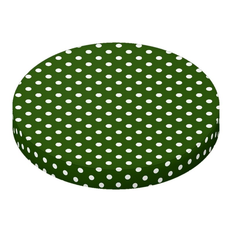 Polka Dots Hunter Green Round Crib sheet