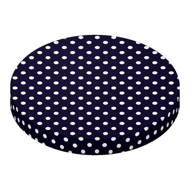 Polka Dots Navy Round Crib sheet