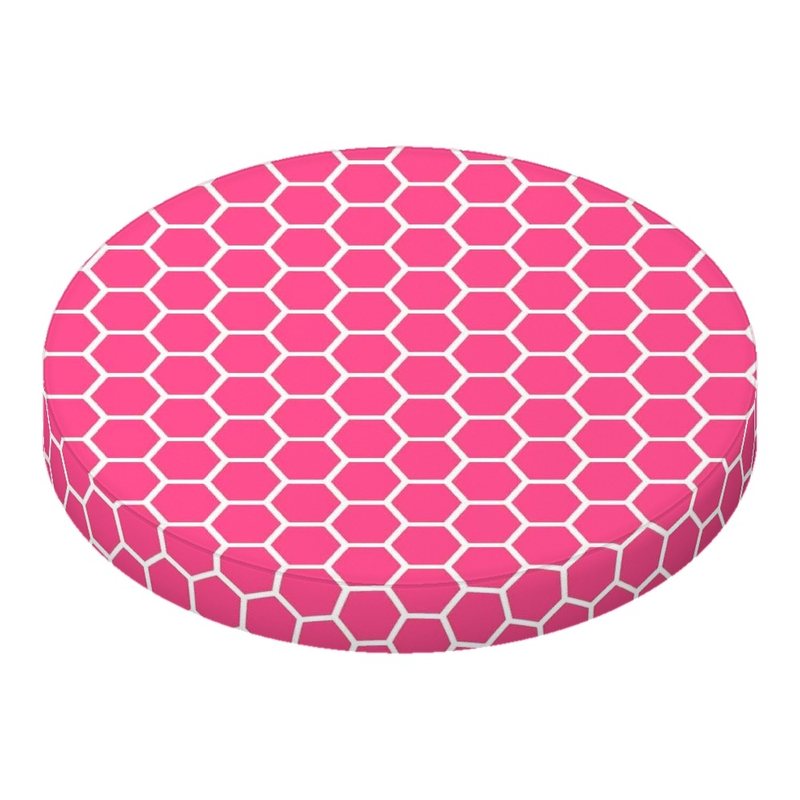 Hot Pink Honeycomb Round Crib sheet