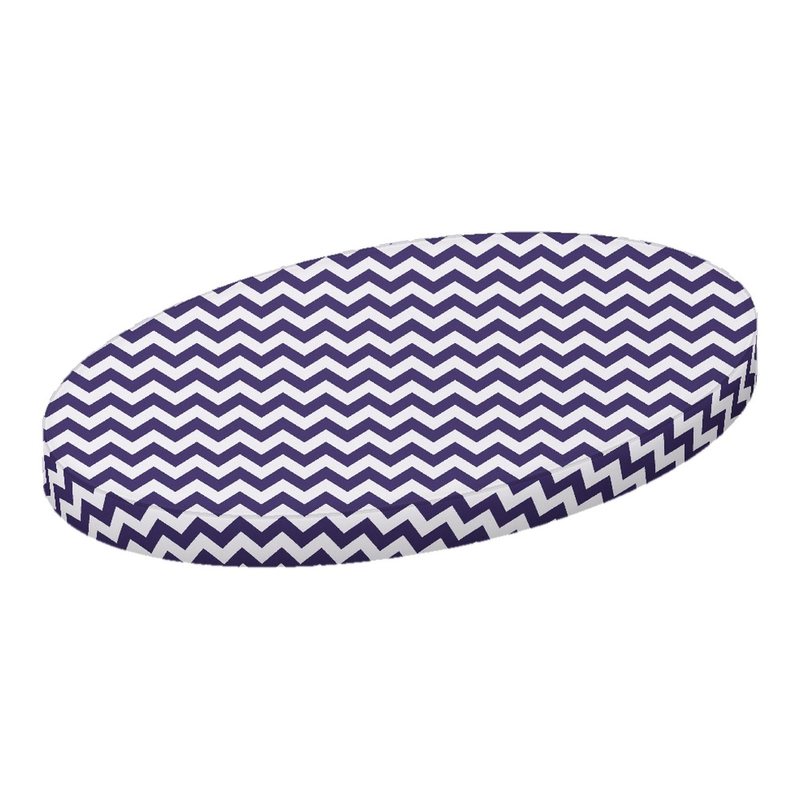 Purple Chevron Zigzag Oval Crib Stokke Sleepi sheet