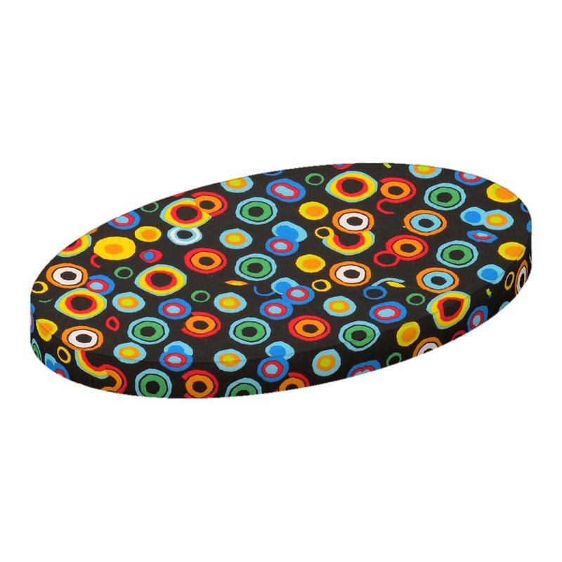 Colored Circles Black Oval Crib Stokke Sleepi sheet