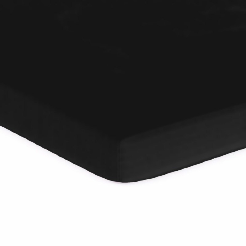 Solid Black Jersey Knit Youth Bed sheet