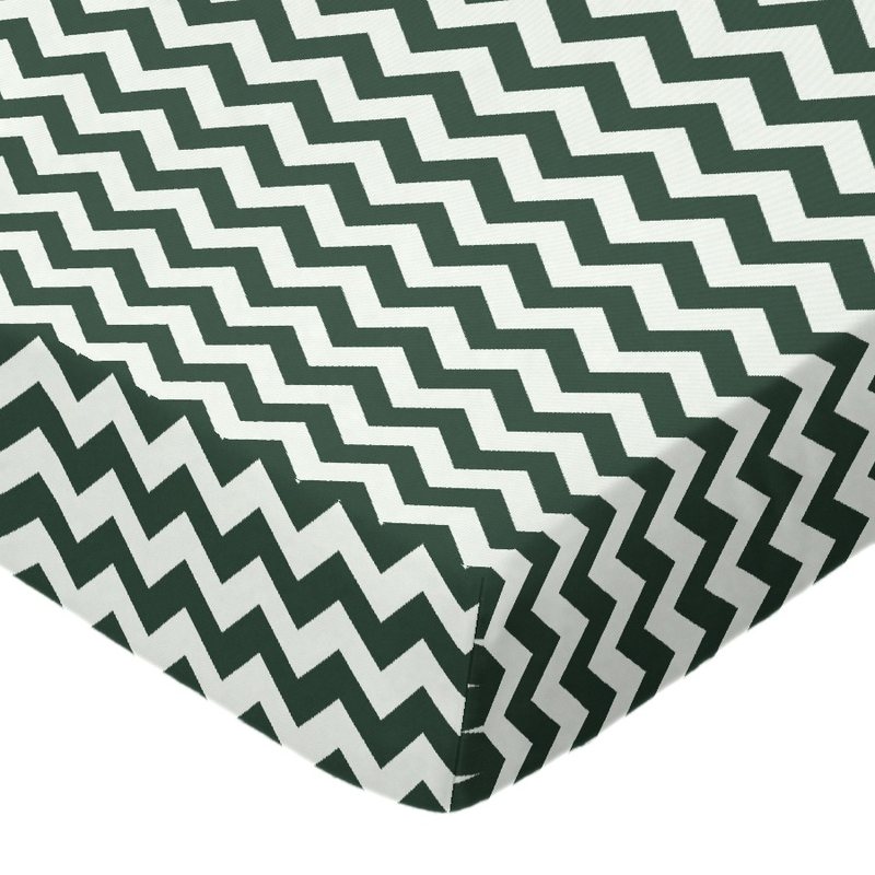 Hunter Green Chevron Zigzag