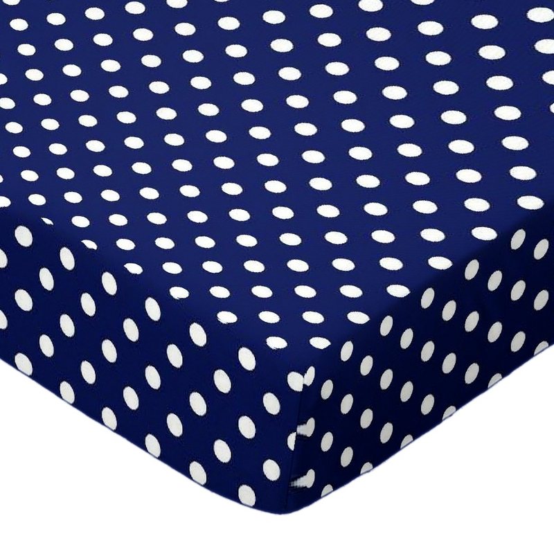Primary Polka Dots Navy Woven
