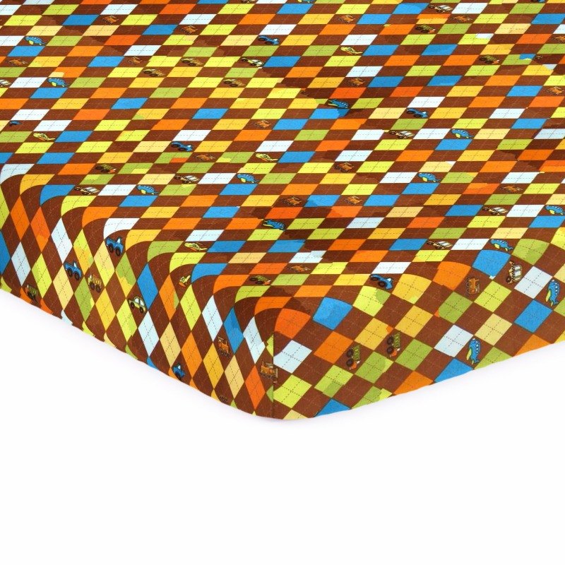Argyle Brown Transport Crib / Toddler sheet