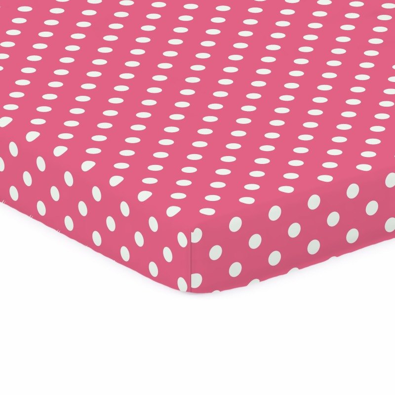 Polka Dots Pink Crib / Toddler sheet