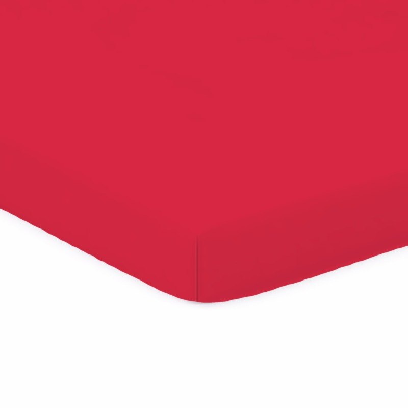 Solid Red Woven Crib / Toddler sheet