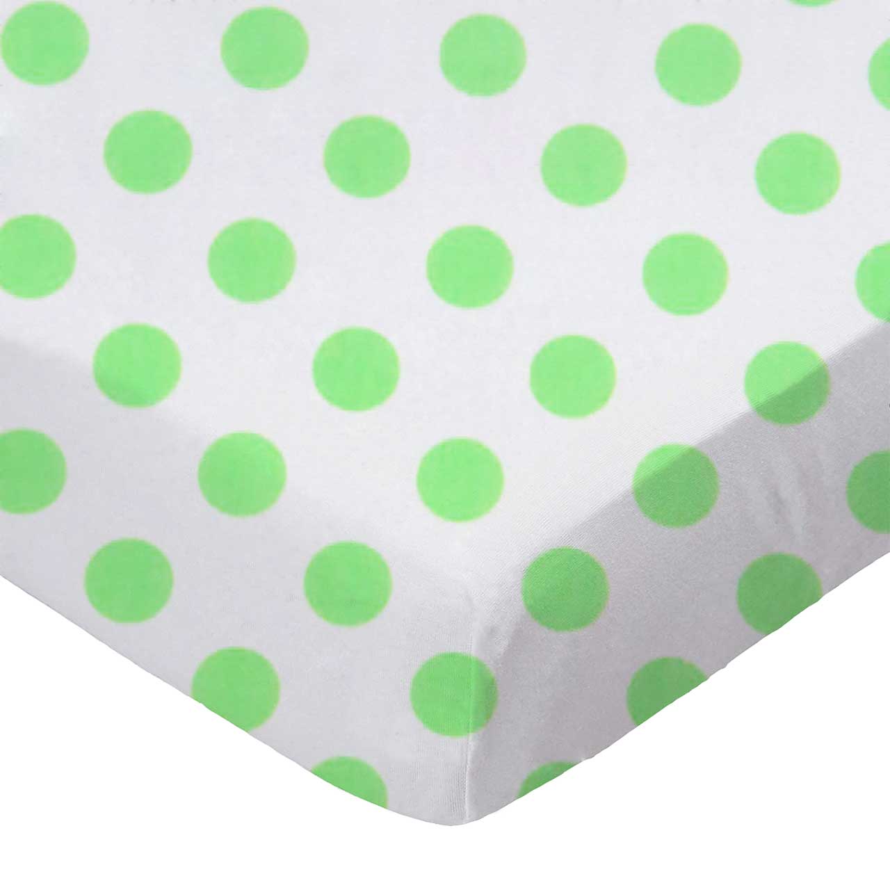 Neon Green Polka Dots Play Yard - Fits UPPAbaby Remi sheet
