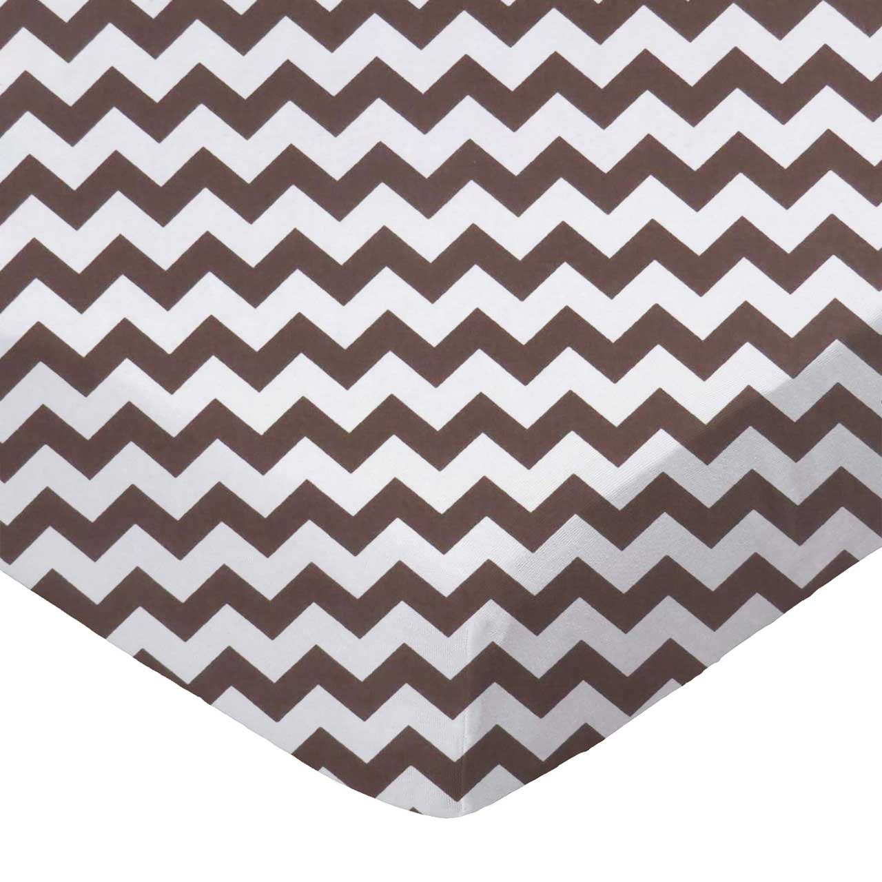 Brown Chevron Zigzag Changing Pad Cover sheet