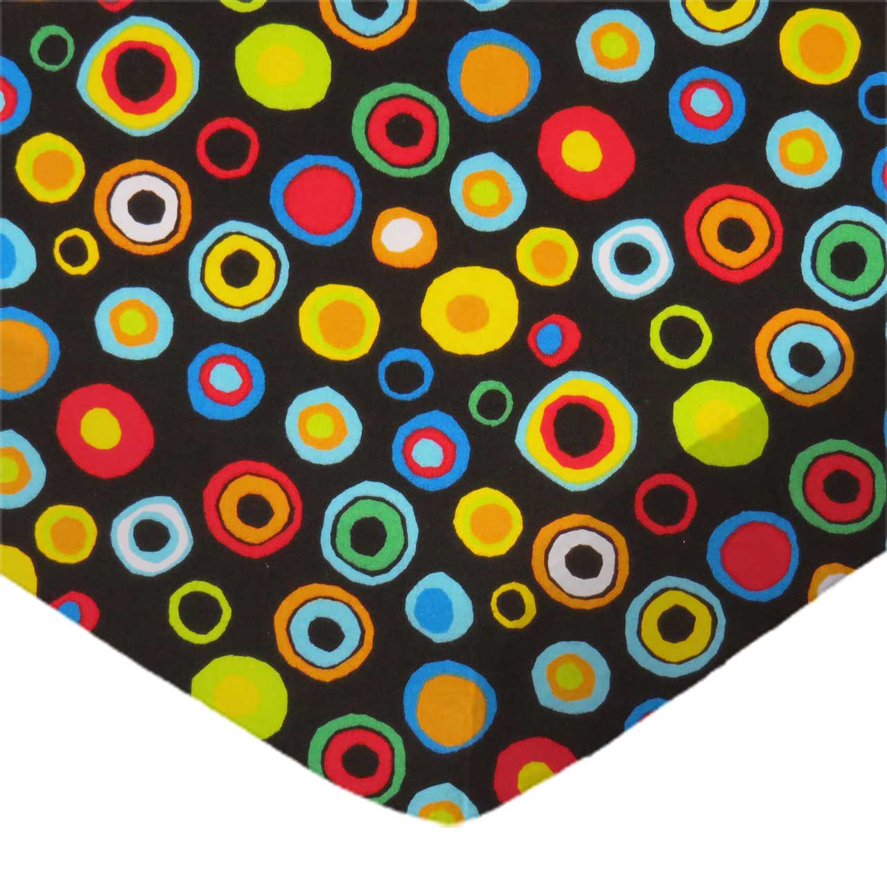 Colored Circles Black Play Yard - Fits UPPAbaby Remi sheet