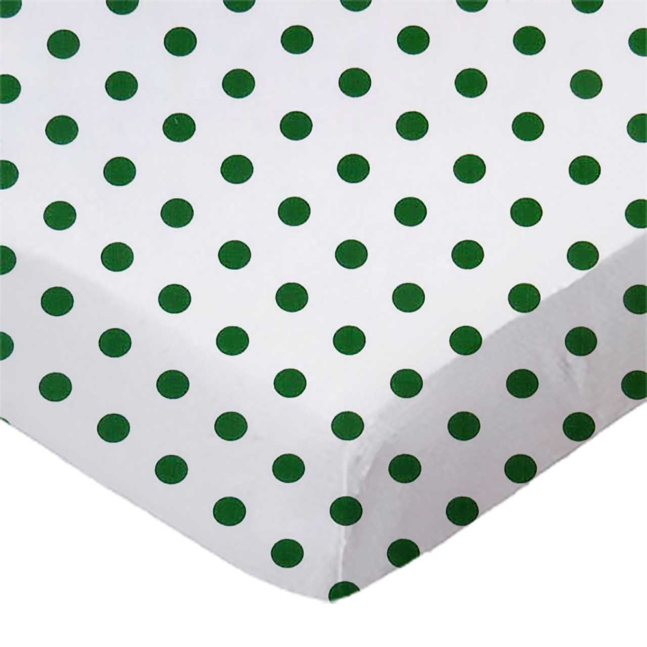 Hunter Green Polka Dots Play Yard - Fits UPPAbaby Remi sheet