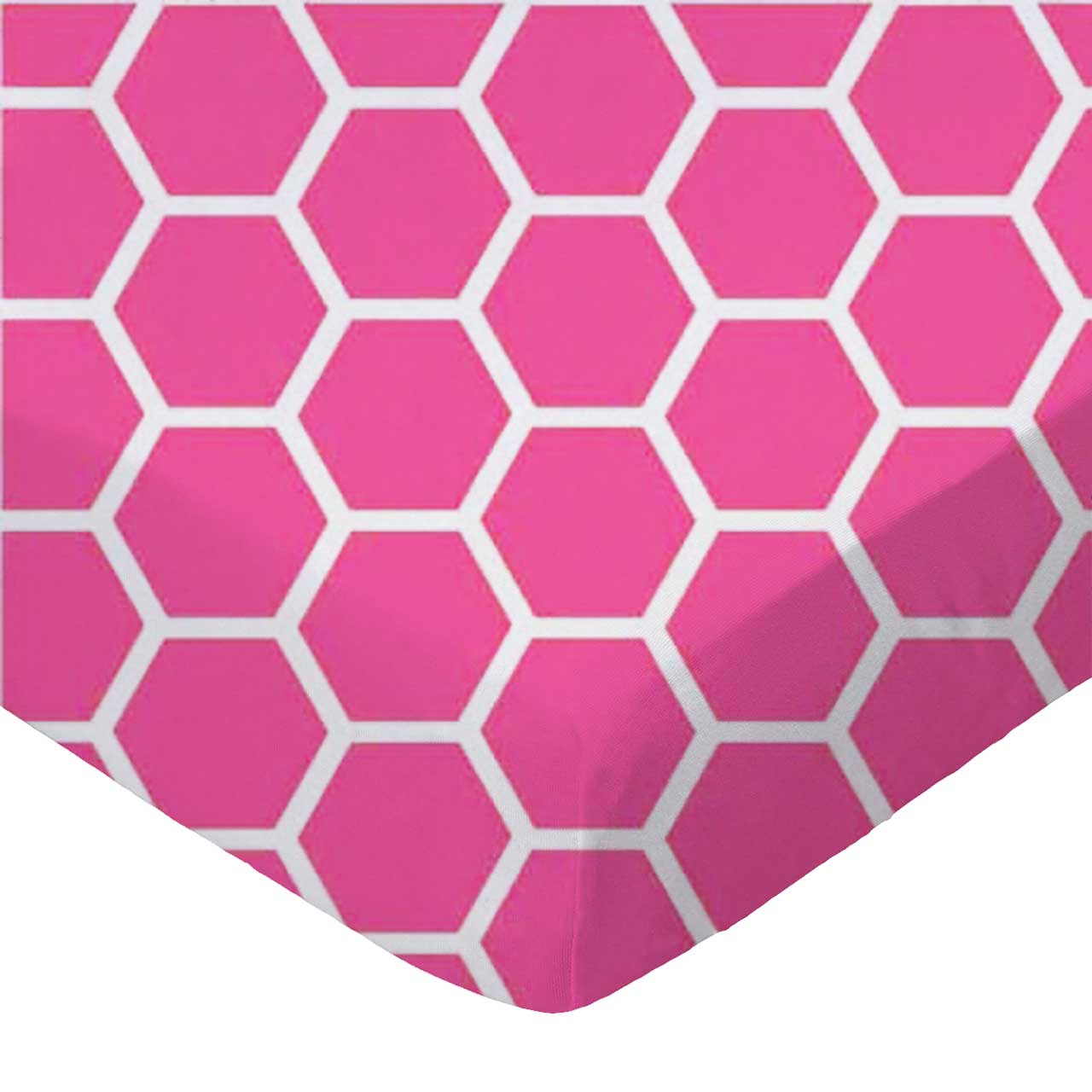 Hot Pink Honeycomb Play Yard - Fits UPPAbaby Remi sheet